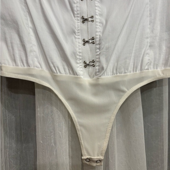 Bailey 44 Collared Bodysuit Hook & Eye Closures Size XS - Picture 8 of 8